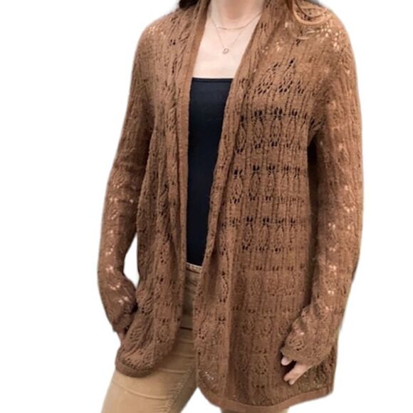 ✨7xHP✨Open Knit Brown Cardigan✨ - Picture 7 of 8
